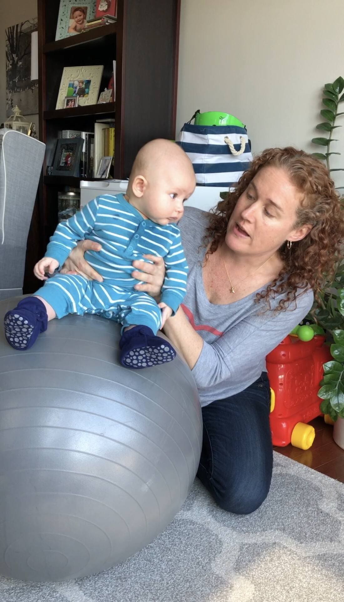 activities with therapy ball